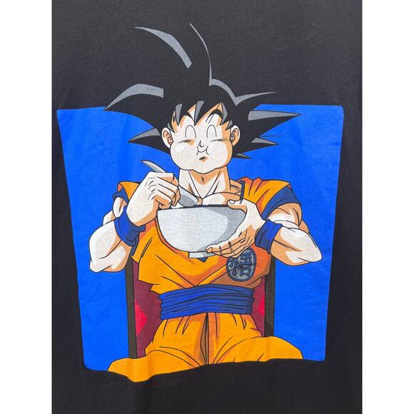 Dragon Ball Z Movie Men's Large Goku Ramen Bowl T-Shirt Anime Black - Picture 2 of 6